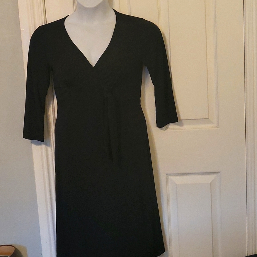 *Rue 21 Faux Wrap Black 3/4 Sleeve Dress